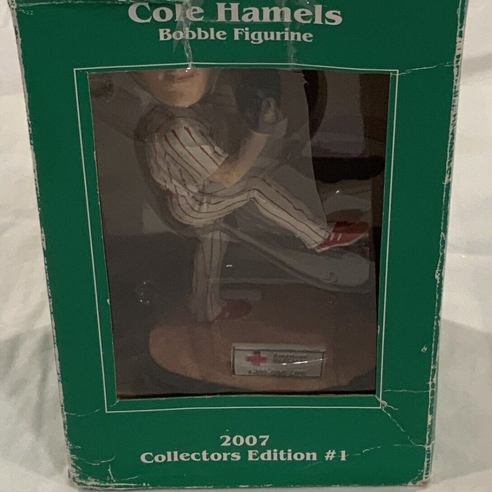 Vintage COLE HAMELS 2007 COLLECTOR'S EDITION #1 Bobble Figurine in Box